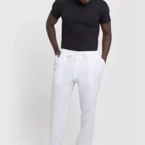 Pantalón sanitario unisex Creyconfe Minimal Sibu en color blanco.