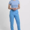 Pantalón sanitario Creyconfe Tech Santander para mujer en color celeste.