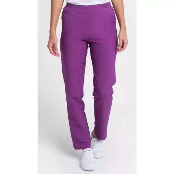 Pantalón sanitario Creyconfe Tech Santander para mujer en color morado