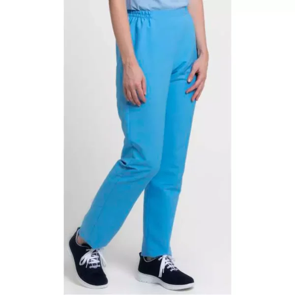 Pantalón sanitario Creyconfe Tech Santander para mujer en color celeste