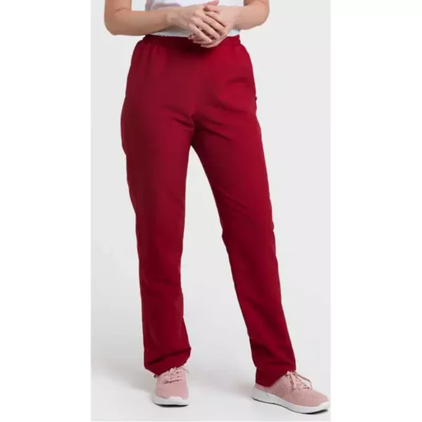 Pantalón sanitario Creyconfe Tech Santander para mujer en color burdeos