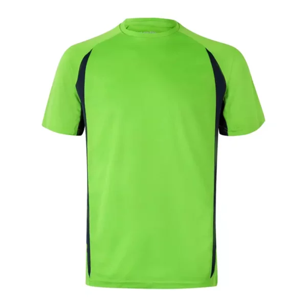 Camiseta técnica bicolor Velilla 105501 verde lima y azul marino