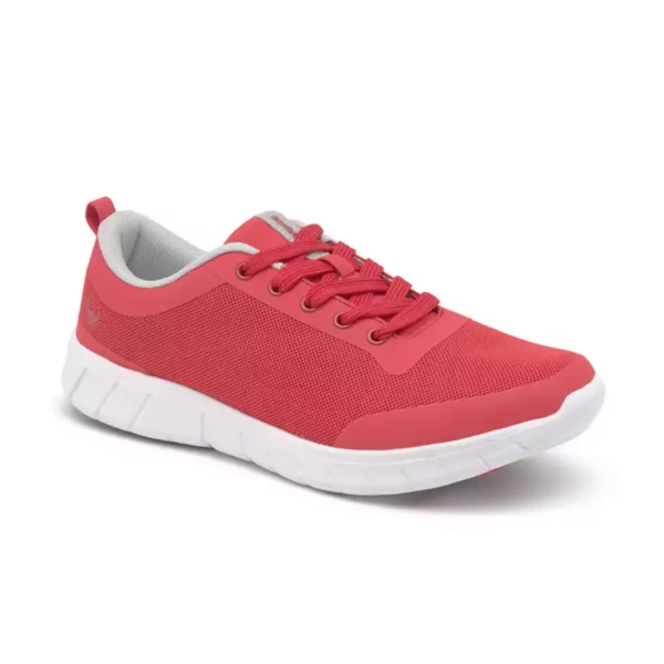 Zapatillas unisex Suecos Alma transpirables y antideslizantes, con cordones y plantilla extraíble, en color rojo