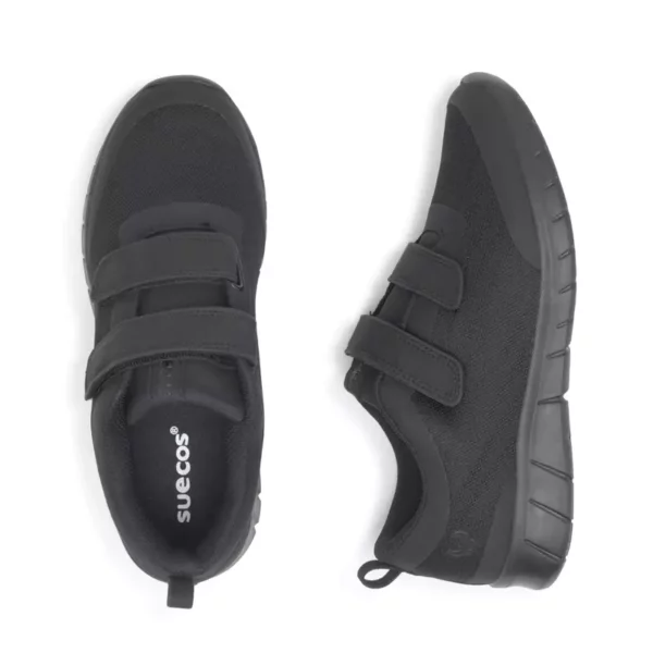 Zapatillas unisex Suecos Alma Velcro en color negro, ergonómicas y antideslizantes, con cierre de velcro y suela EVA.