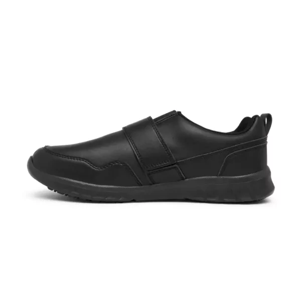 Zapato unisex Suecos Andor negro, ergonómico, sin cordones y con suela antideslizante SRC, ideal para trabajos en hostelería y sanidad.