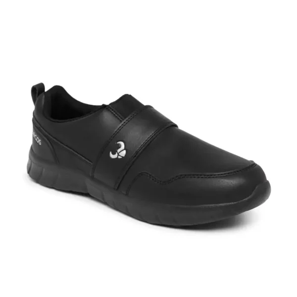 Zapato unisex Suecos Andor negro, ergonómico, sin cordones y con suela antideslizante SRC, ideal para trabajos en hostelería y sanidad.