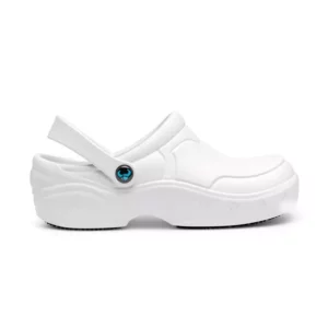 Zuecos unisex Suecos Thor Plus Enclosed en color blanco, ultraligeros, cerrados y antideslizantes, ideales para entornos laborales.