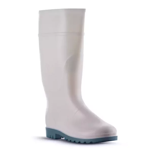 Bota de agua laboral antideslizante Mavinsa Rain blanca verde