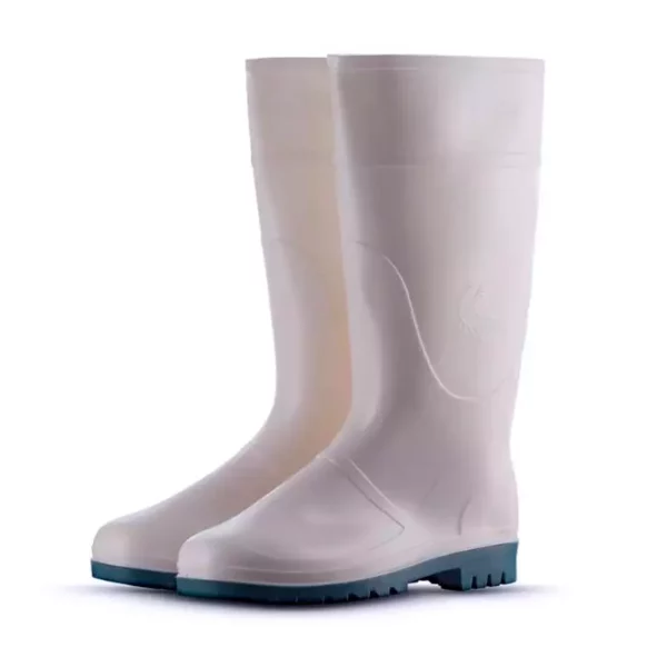 Bota de agua laboral antideslizante Mavinsa Rain blanca verde