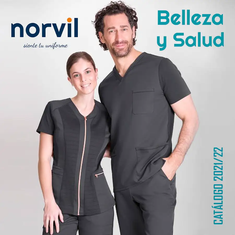 portada-norvil-catalogo-belleza-salud-2023 Imagen de la portada del catálogo Norvil para uniformes de farmacia en Las Palmas.