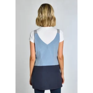 Estola de comercio loneta azul Dyneke 8076384, vista trasera con modelo
