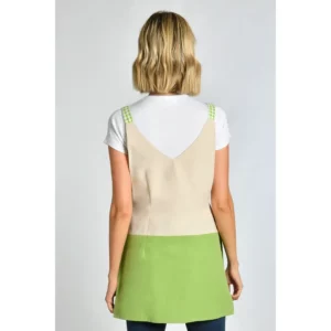 Estola de comercio loneta verde Dyneke 8076385, vista trasera con modelo