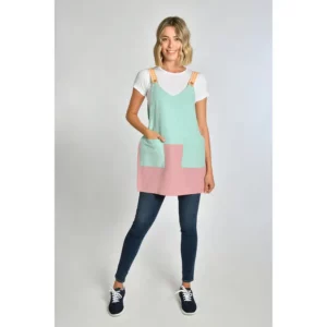 Estola de comercio loneta rosa Dyneke 8076386, vista frontal con modelo