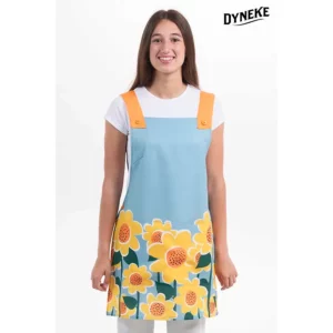 Estola girasoles Dyneke 8315873, vista frontal con modelo
