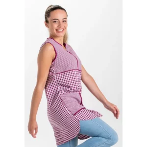 Bata cremallera s/m morada Dyneke 8322186, vista lateral con modelo