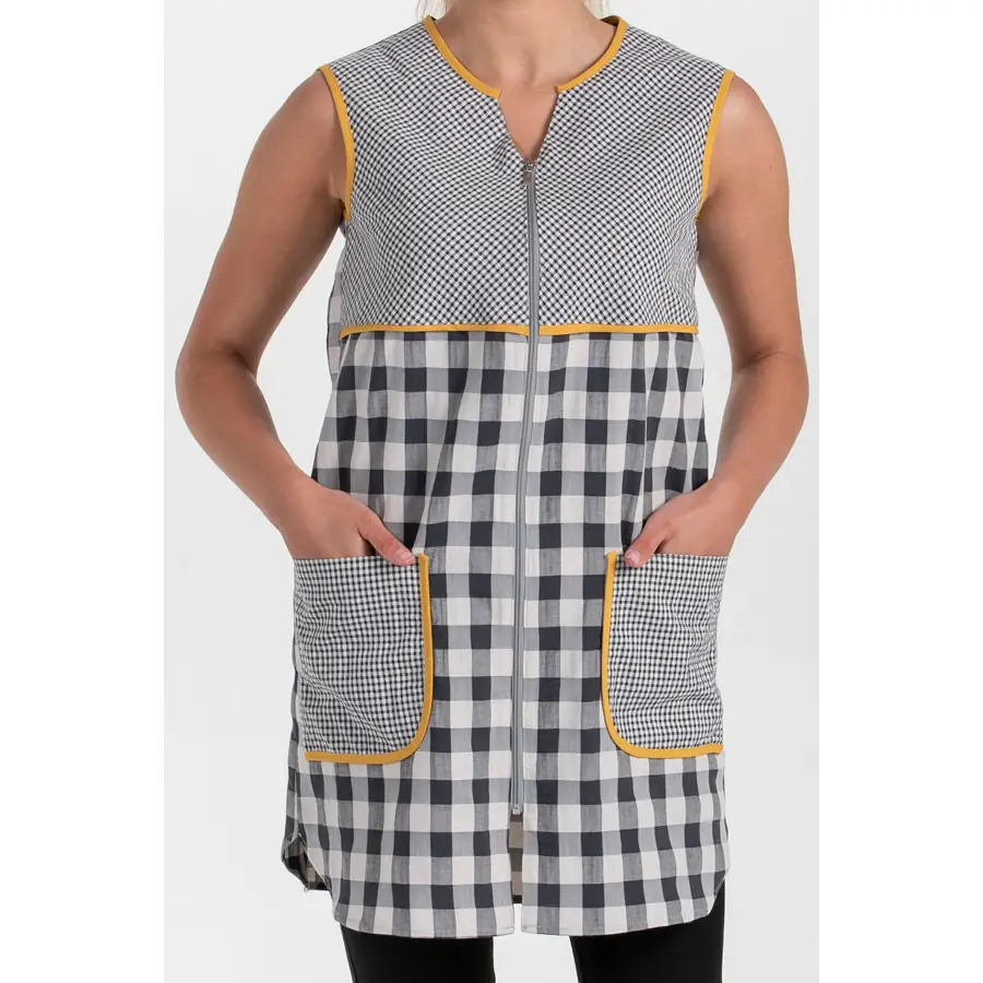 Bata Dyneke Cremallera Gris 8322246 3 Bata cremallera s/m gris Dyneke 8322246, detalle de cremallera y bolsillos