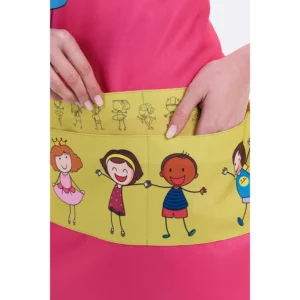 Estola maestra escuela Dyneke 8365768, detalle de bolsillo estampado
