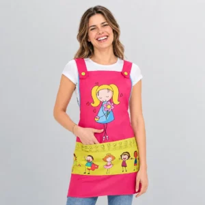 Batas, pichis y estolas para Maestra de Infantil en Las Palmas 19 Estola Dyneke Escuela 8365768, vista frontal con modelo