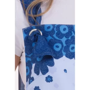 Estola flores azules tirantes Dyneke 8373389, detalle de tirante y aro