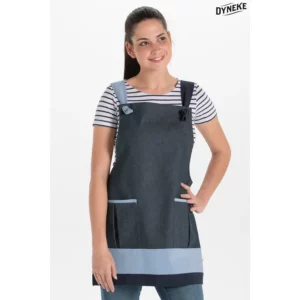 Estola tejana multiservicios azul Dyneke 8474389, vista frontal con modelo