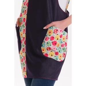 Estola tejano mariquitas Dyneke 8643560, detalle de bolsillo estampado