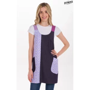 Estola tejano lilas Dyneke 8686560, vista frontal con modelo