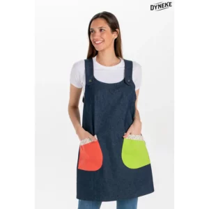 Pichi maestra tejano contraste Dyneke 8730447, vista frontal con modelo