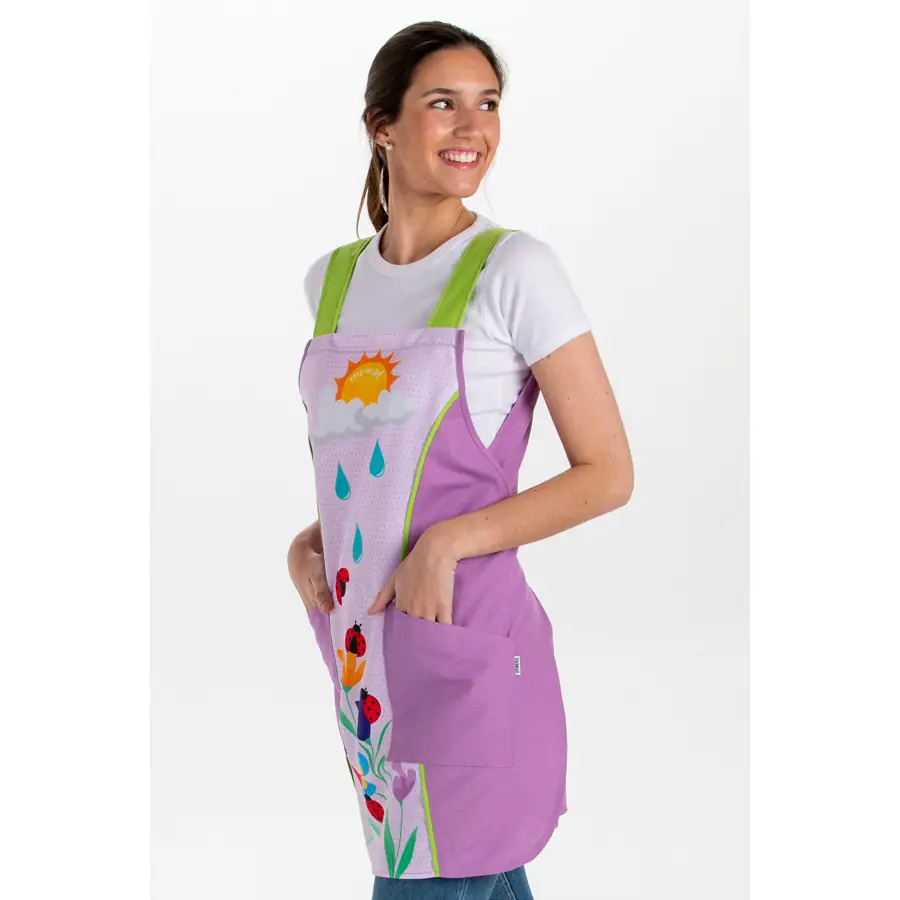 Estola Dyneke Mariquita 8938340 3 Estola maestra mariquita Dyneke 8938340, vista lateral con modelo