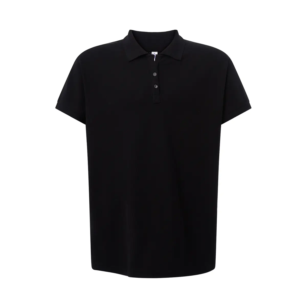 Polo piqué mujer tallas grandes JHK CURVSPOLO 2 Polo JHK CURVSPOLO en negro, vista frontal