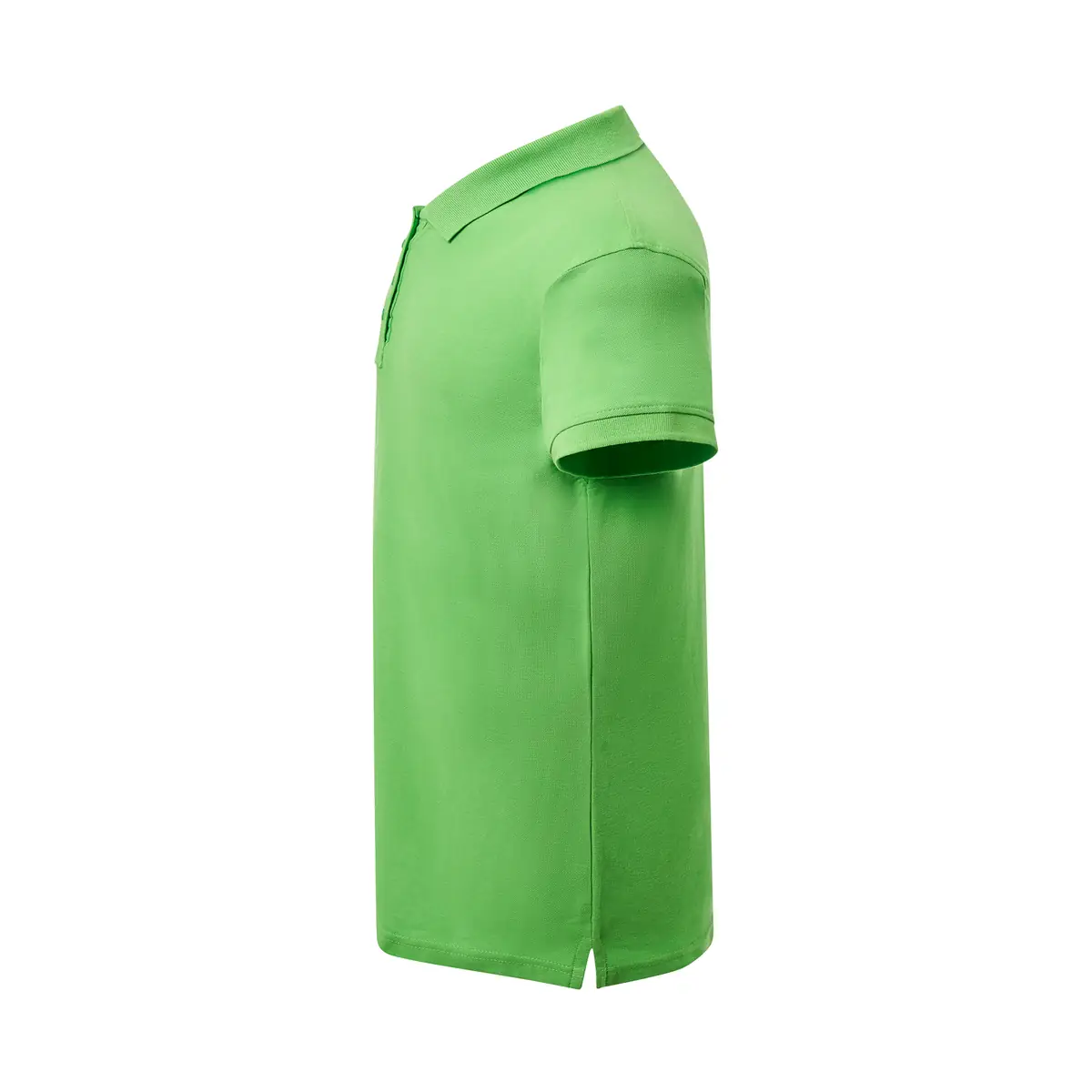 Polo piqué mujer tallas grandes JHK CURVSPOLO 9 Polo JHK CURVSPOLO en verde lima, vista lateral