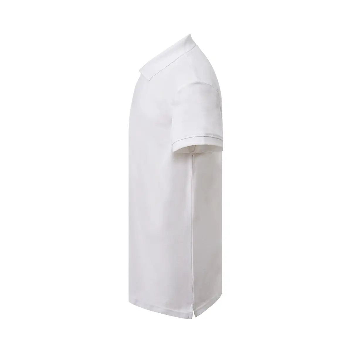 Polo piqué mujer tallas grandes JHK CURVSPOLO 21 Polo JHK CURVSPOLO en blanco, vista lateral
