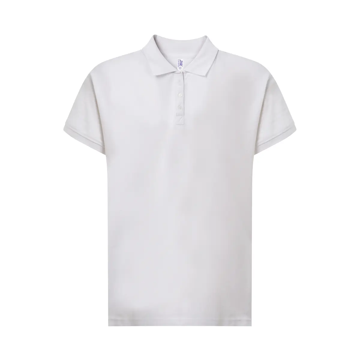 Polo piqué mujer tallas grandes JHK CURVSPOLO 20 Polo JHK CURVSPOLO en blanco, vista frontal