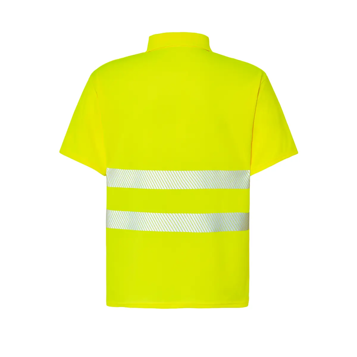 Polo alta visibilidad manga corta JHK HV02U00 13 Polo JHK HV02U00 en oro flúor, vista trasera