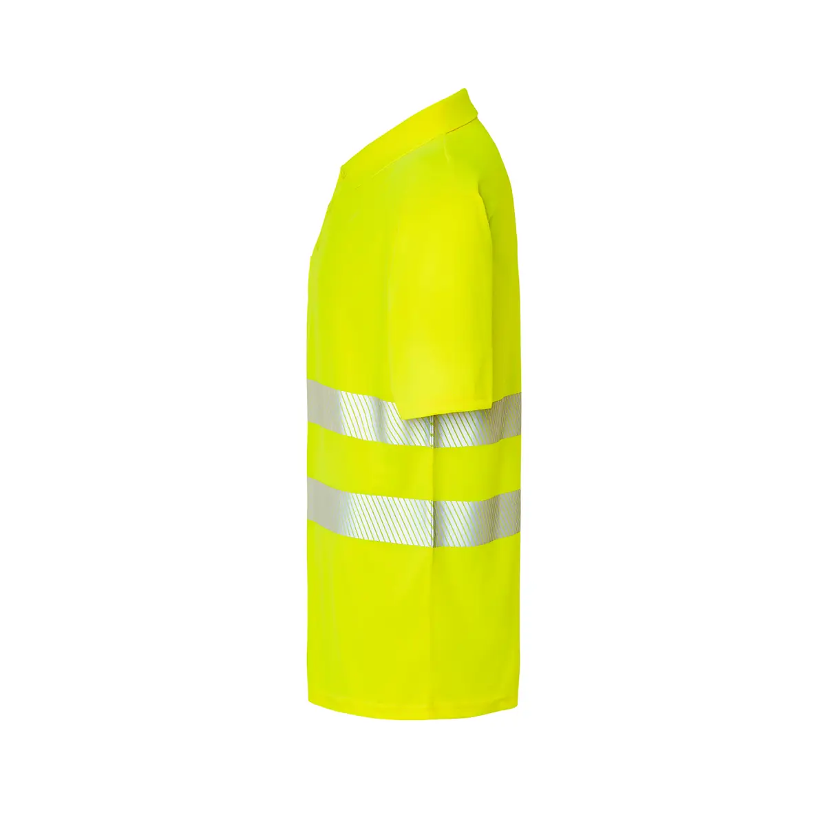 Polo alta visibilidad manga corta JHK HV02U00 12 Polo JHK HV02U00 en oro flúor, vista lateral