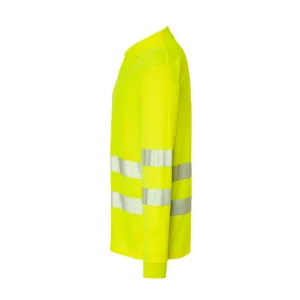 Polo JHK HV02U00LS en oro flúor de manga larga, vista lateral