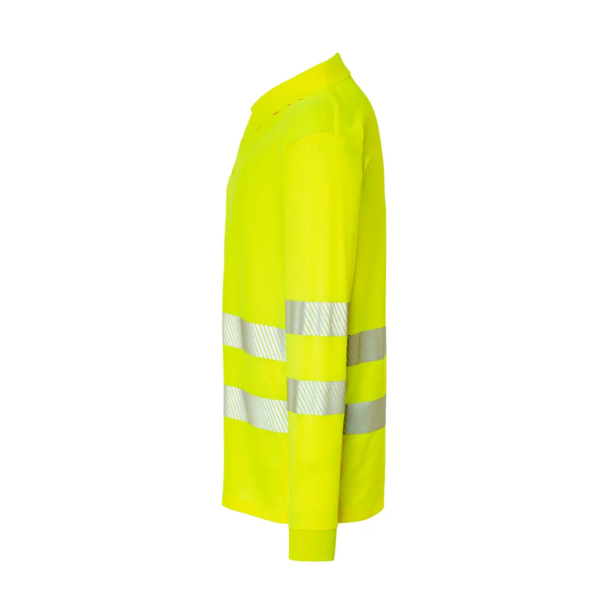 Polo alta visibilidad manga larga JHK HV02U00LS 12 Polo JHK HV02U00LS en oro flúor de manga larga, vista lateral