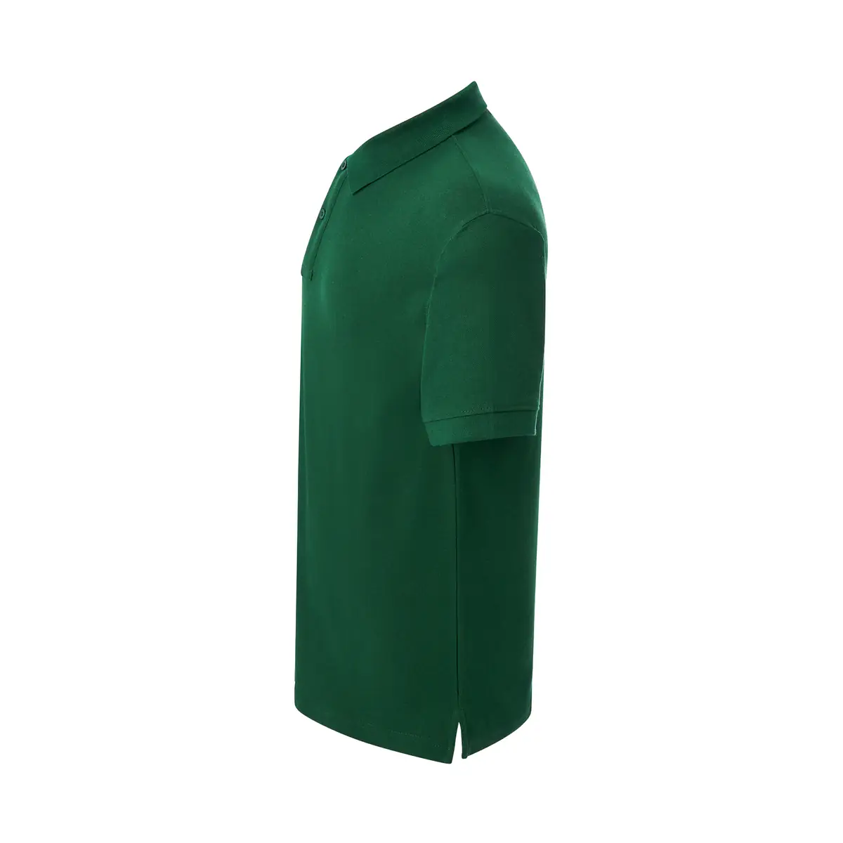 Polo piqué hombre manga corta JHK JTPOLO 3 Polo JHK JTPOLO en verde botella, vista lateral