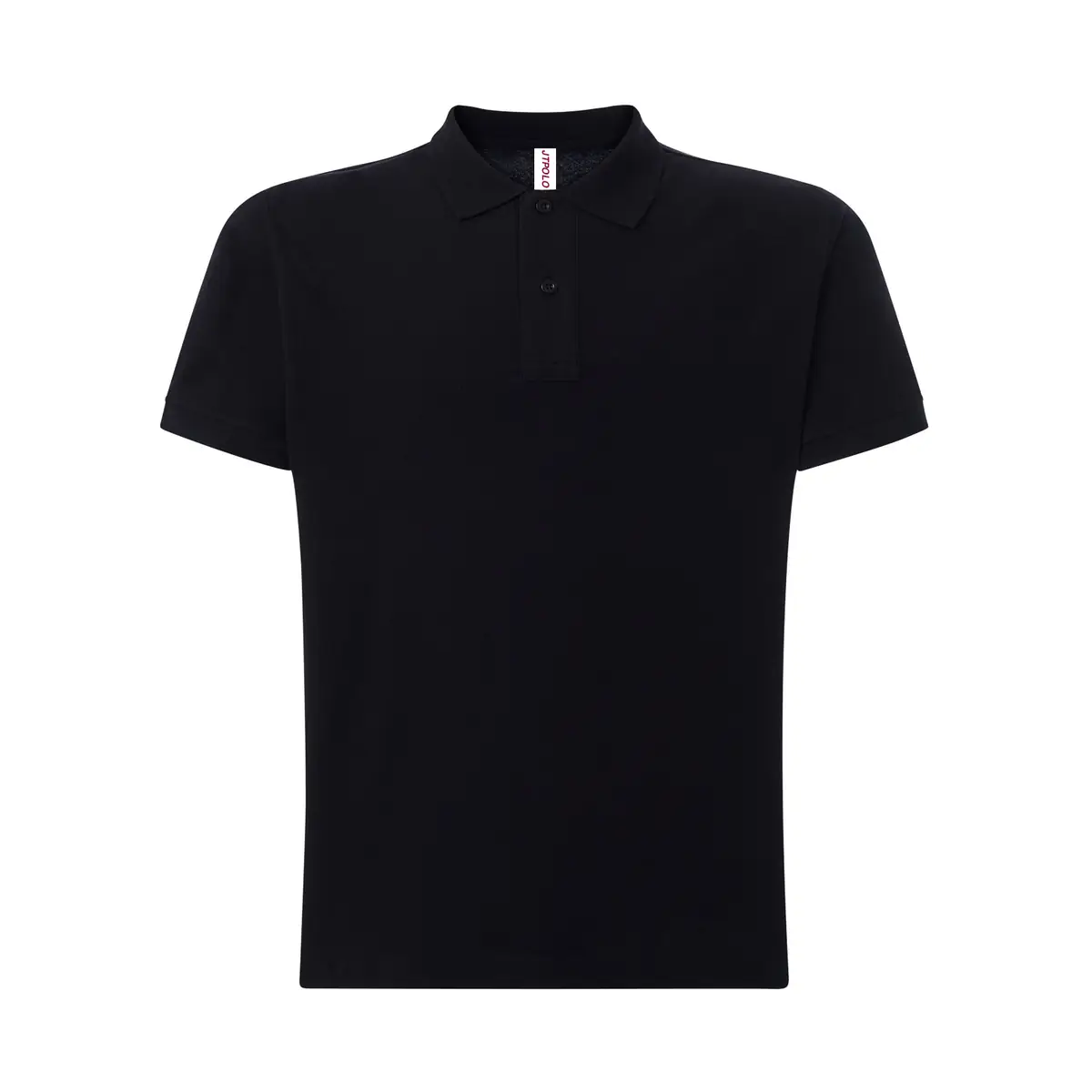 Polo piqué hombre manga corta JHK JTPOLO 5 Polo JHK JTPOLO en negro, vista frontal