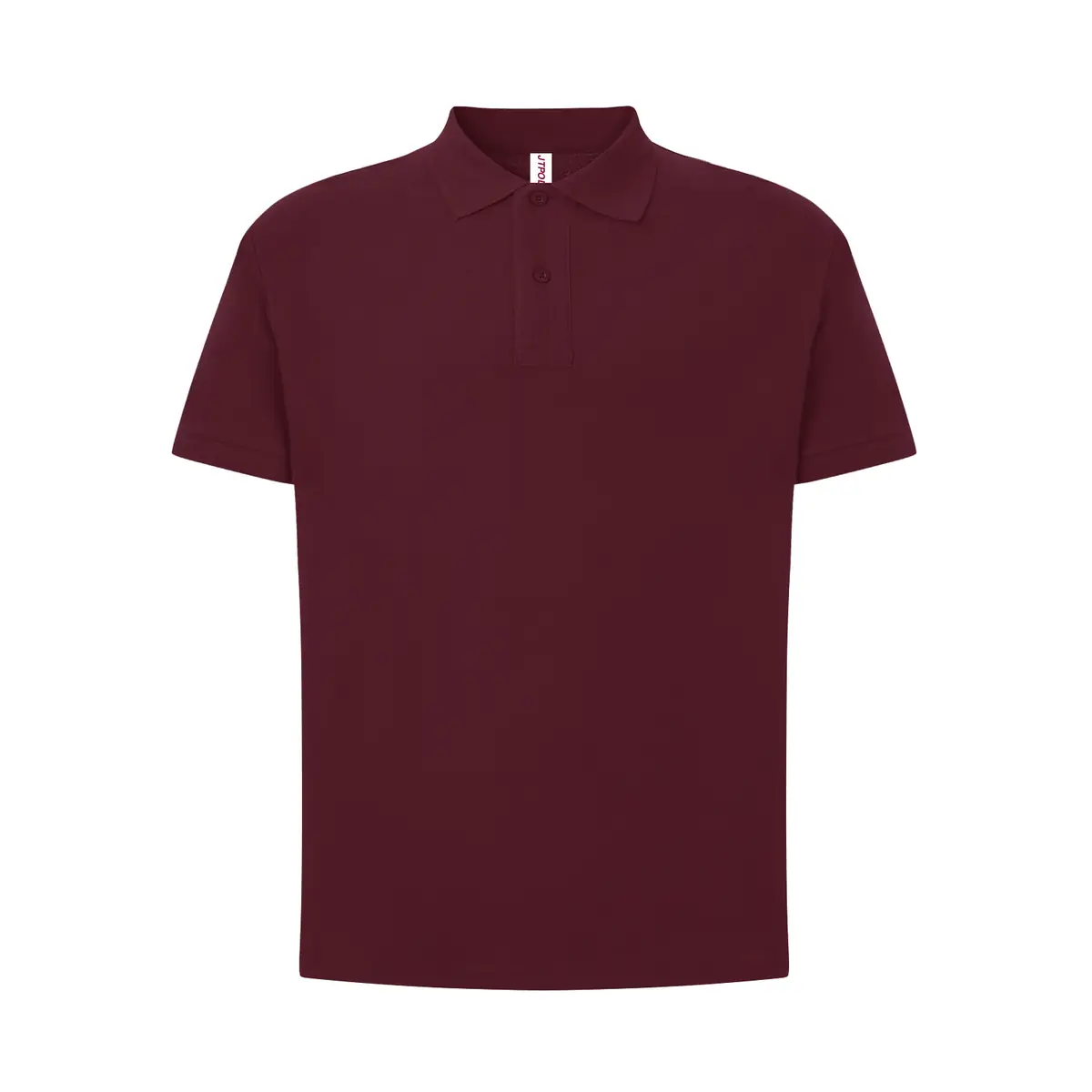 Polo piqué hombre manga corta JHK JTPOLO 8 Polo JHK JTPOLO en rojo cardenal, vista frontal