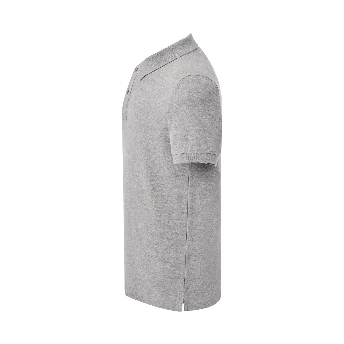 Polo piqué hombre manga corta JHK JTPOLO 12 Polo JHK JTPOLO en gris vigoré, vista lateral
