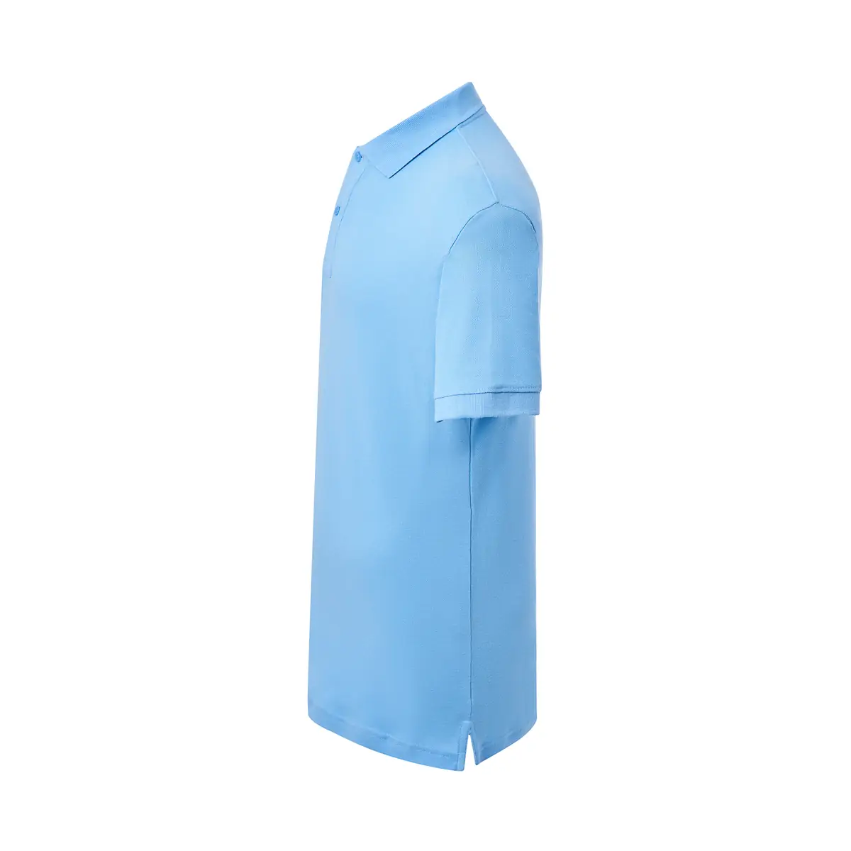 Polo piqué hombre manga corta JHK JTPOLO 27 Polo JHK JTPOLO en azul cielo, vista lateral