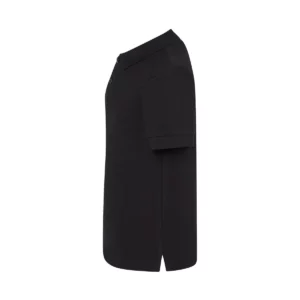 Polo infantil JHK PKID210 en negro, vista lateral