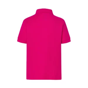 Polo infantil JHK PKID210 en fucsia, vista trasera