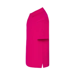 Polo infantil JHK PKID210 en fucsia, vista lateral