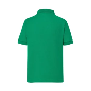 Polo infantil JHK PKID210 en verde kelly, vista trasera