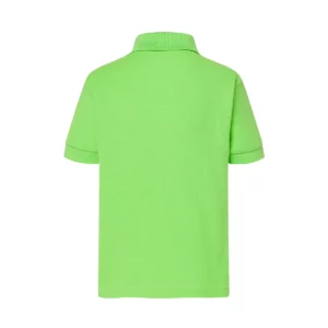 Polo infantil JHK PKID210 en verde lima, vista trasera