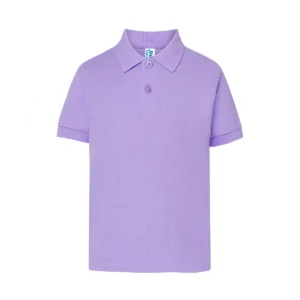 Polo infantil JHK PKID210 en lavanda, vista frontal