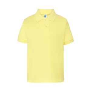 Polo infantil JHK PKID210 en amarillo claro, vista frontal