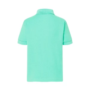 Polo infantil JHK PKID210 en verde menta, vista trasera