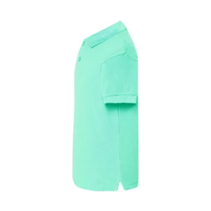 Polo infantil JHK PKID210 en verde menta, vista lateral